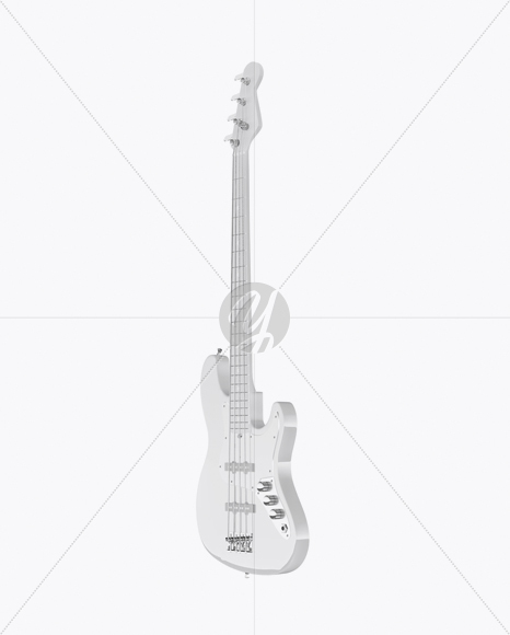 Bass Guitar Mockup - Half Side View