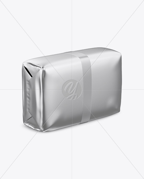 Metallic Soap Package Mockup - Half Side View Metallic Soap Package Mockup - Half Side View
