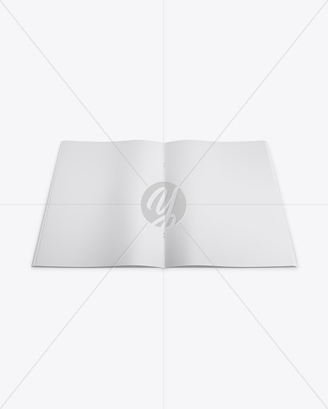 Opened Magazine Mockup - High Angle Shot