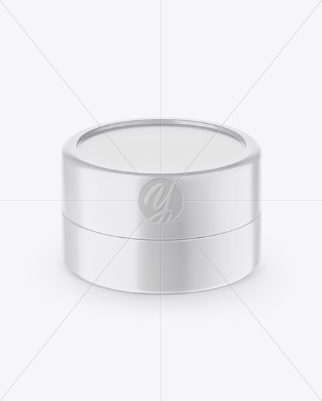 Matte Cosmetic Jar Mockup (High-Angle Shot)