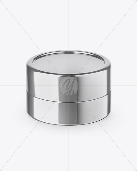 Metallic Cosmetic Jar Mockup (High-Angle Shot) Metallic Cosmetic Jar Mockup (High-Angle Shot)