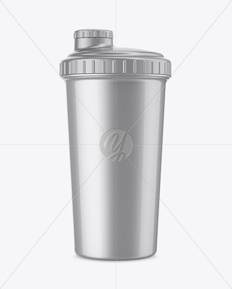 Metallic Shaker Bottle Mockup