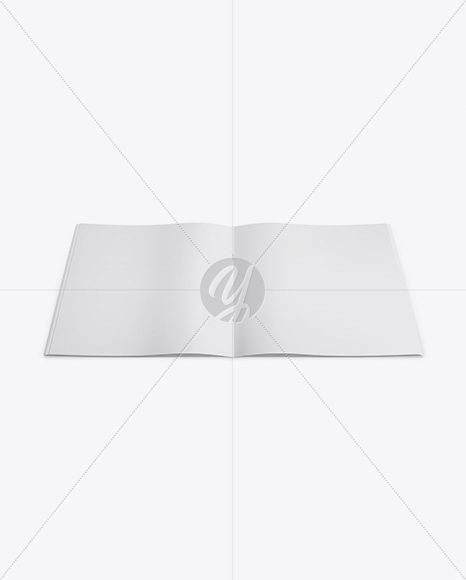 Opened Magazine Mockup - High Angle Shot