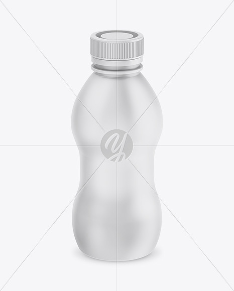 Matte Plastic Bottle Mockup - High Angle Shot