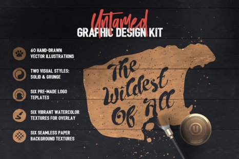 Untamed Graphic Design Kit - Illustration clipart