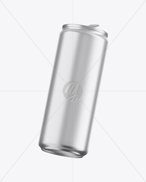 Aluminium Can With Metallic Finish Mockup