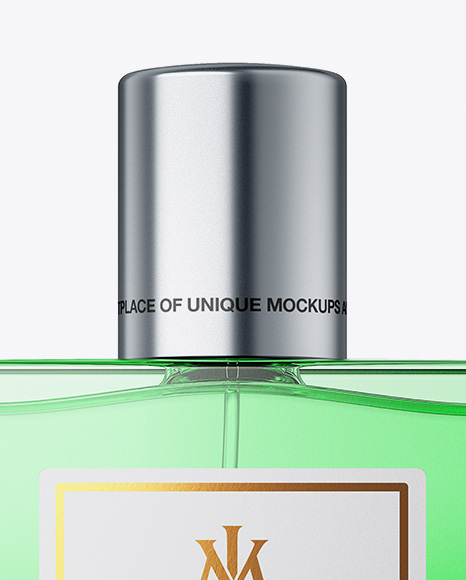 Colored Glass Perfume Bottle Mockup