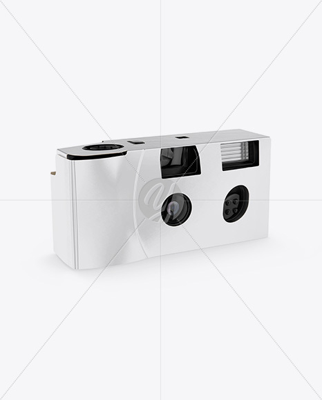 Disposable Camera Mockup - Front Half Side View