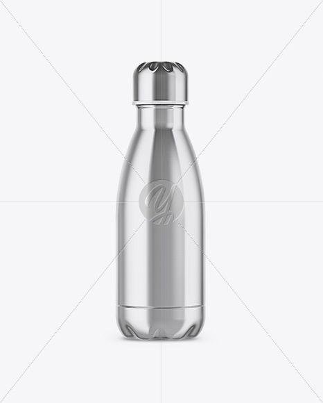 250ml Stainless Steel Bottle with Label Mockup