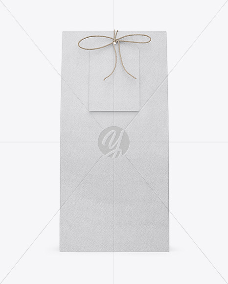 Paper Bag W/ Label Mockup - Front View