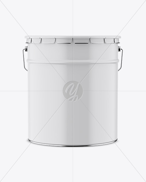 Matte Paint Bucket Mockup - Front View