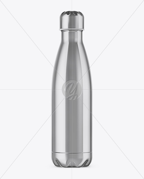 500ml Stainless Steel Bottle with Label Mockup