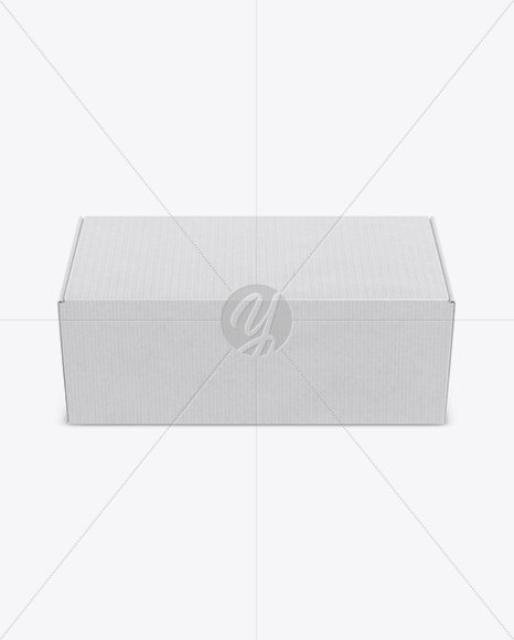 Kraft Box Mockup - Front View (High-Angle Shot)