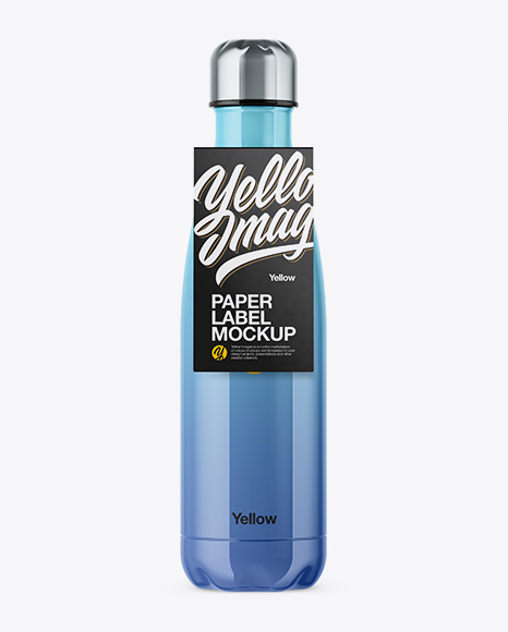 500ml Bottle with Glossy Label Mockup - Steel+Water+Bottle+Mockup+Exclusive+Mockups