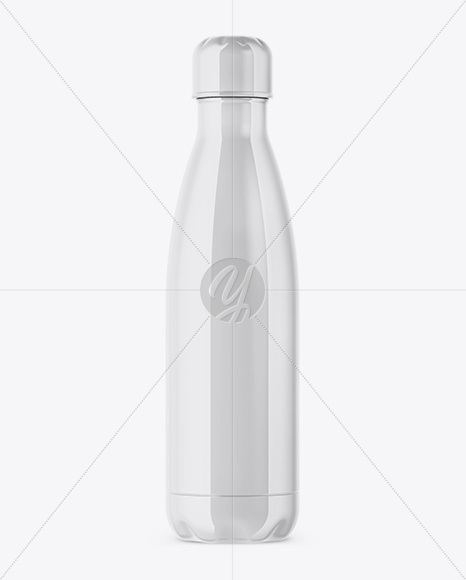 500ml Bottle with Glossy Label Mockup