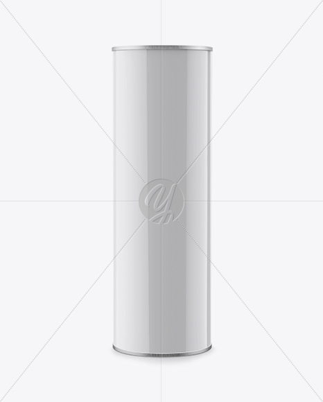 Glossy Plastic Tube Mockup - Front View