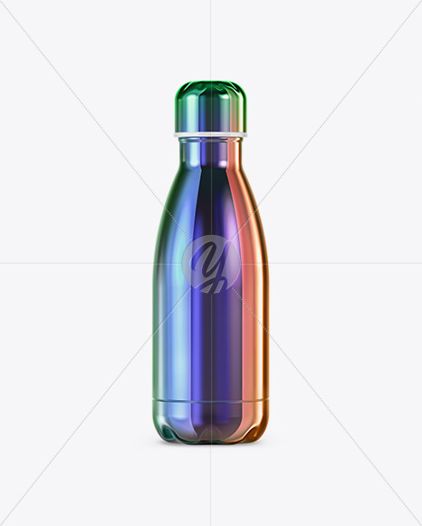 250ml Chameleon Stainless Steel Bottle with Label Mockup