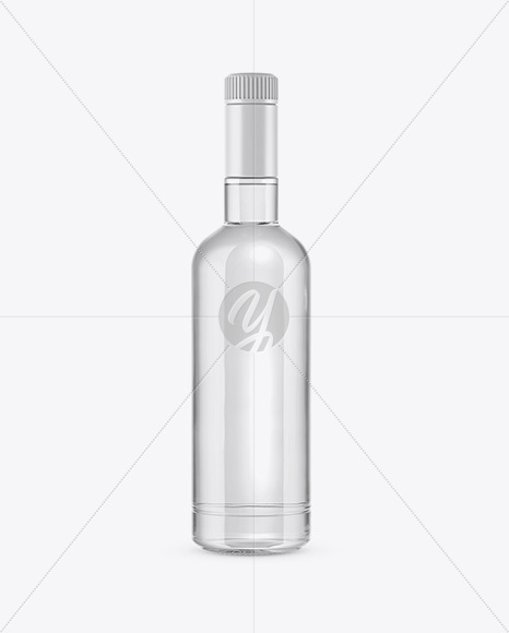 Clear Glass White Rum Bottle Mockup