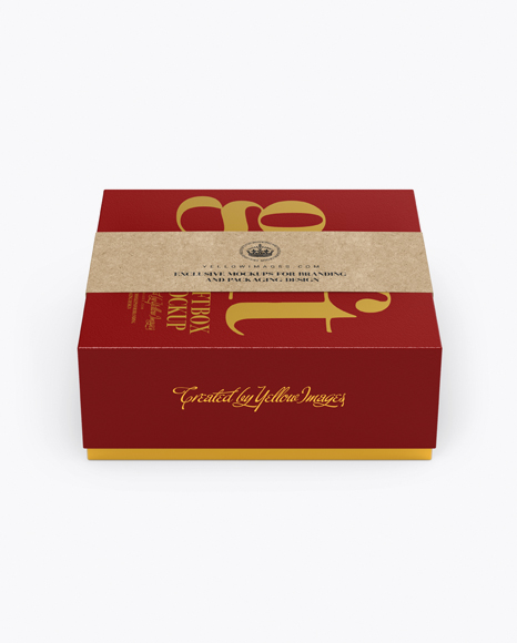 Textured Box with Label Mockup (High-Angle Shot) - Texture+label+textured