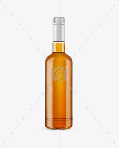 Clear Glass Whiskey Bottle Mockup