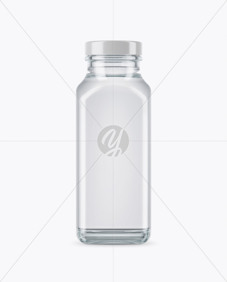 Clear Glass Water Bottle Mockup