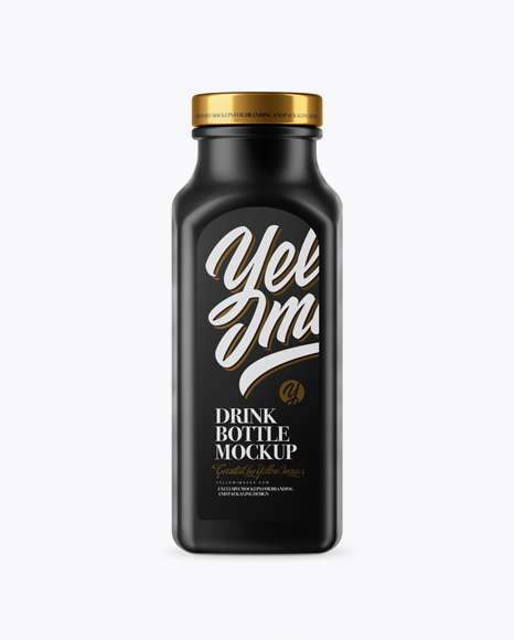 Matte Drink Bottle Mockup