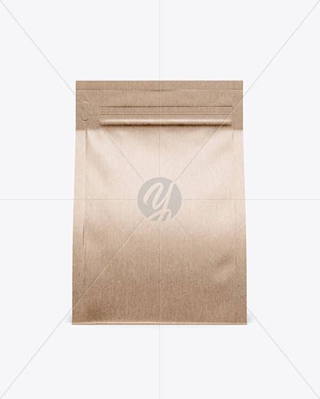 Kraft Coffee Bag Mockup - Front View