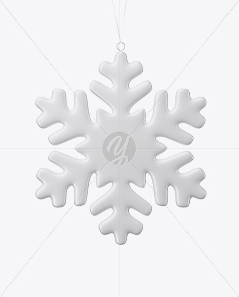 Matte Snowflake Mockup - Front View Matte Snowflake Mockup - Front View