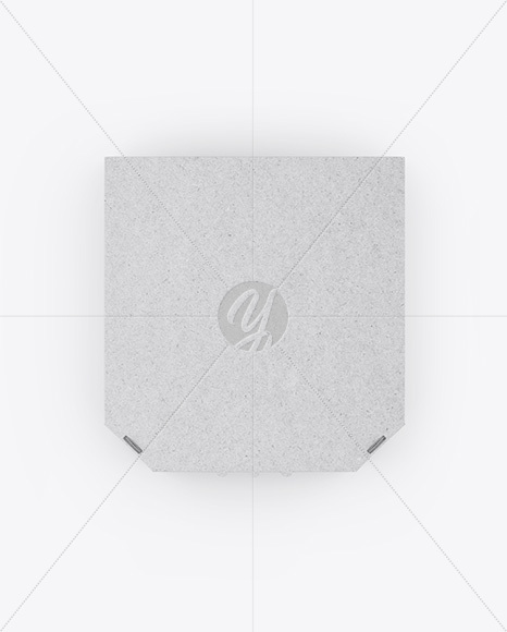 Pizza Kraft Box Mockup - Top View