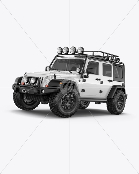 Jeep Wrangler Mockup - Left Half Side View