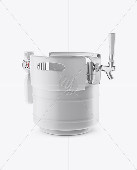 Matte Beer Keg Mockup - Half Side View - Free Download Images High