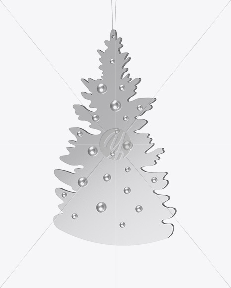 Metallic Christmas Tree Toy Mockup