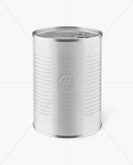 Tin Can With Pull Tab Mockup (High-Angle Shot)