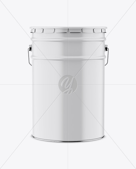 Matte Paint Bucket Mockup - Front View