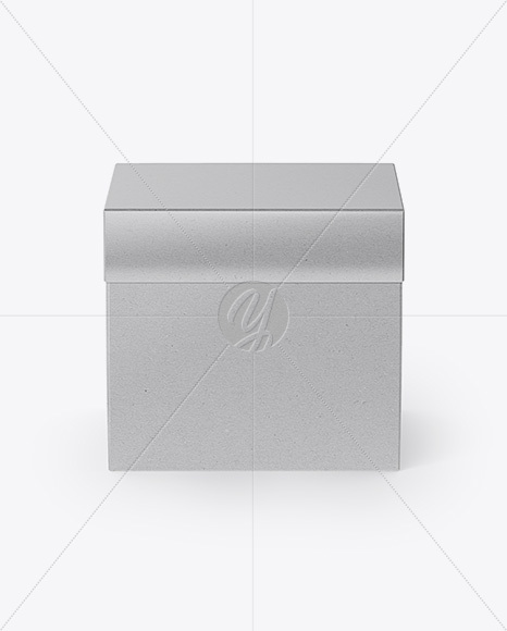 Kraft Square Box Mockup - Front View (High-Angle Shot) Kraft Square Box Mockup - Front View (High-Angle Shot)