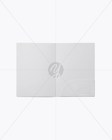 Opened Paper Folder Mockup - Top View