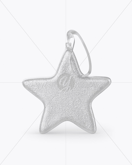 Сhristmas Chocolate Foil-Wrapped Star Mockup - Front View