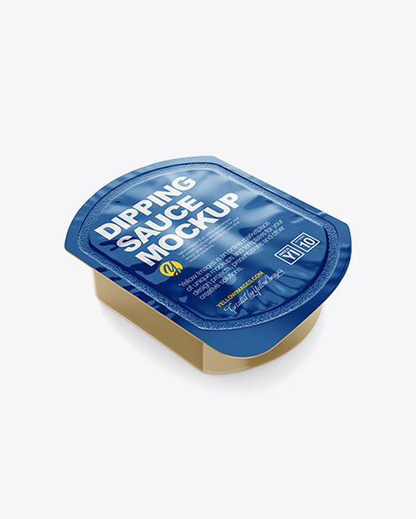 Dipping Sauce Pack Mockup (High-Angle Shot) - Tub mockup