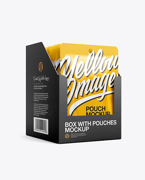 Box w Pouches Mockup - Half Side View - Glossy+Box+With+Handles+Mockup+-+Half+Side+View+Packaging+...