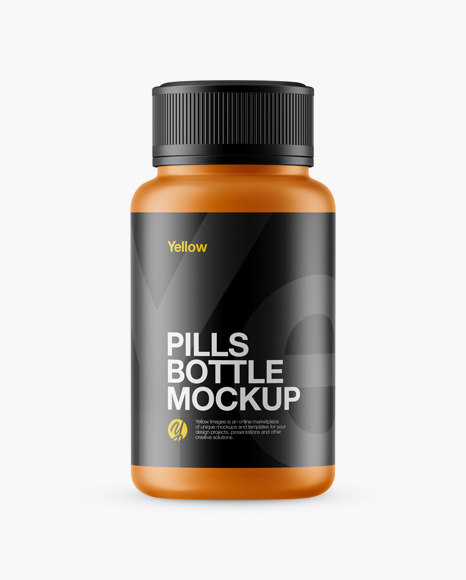 Matte Pills Bottle Mockup