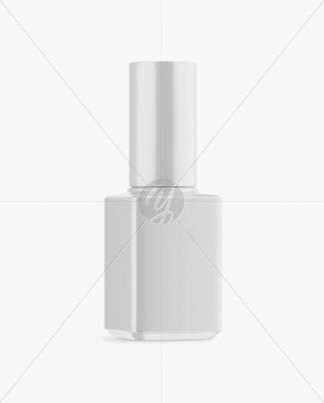 Matte Nail Polish Bottle Moсkup - Half Side View