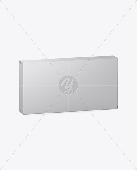 Paper Box Mockup - Half Side View (High-Angle Shot)