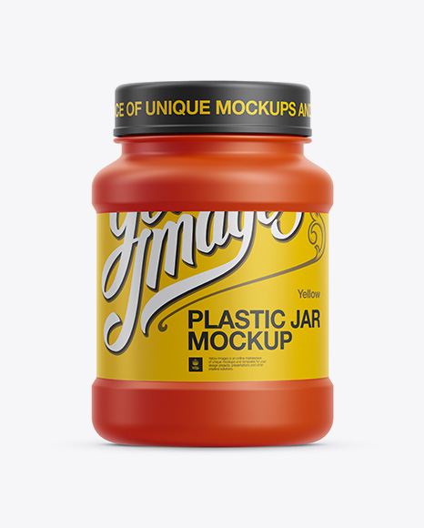 Matte Plastic Jar Mockup