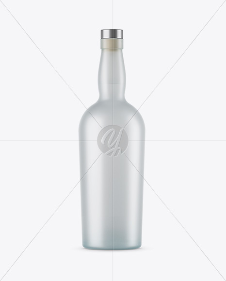 Frosted Glass Vodka Bottle Mockup Frosted Glass Vodka Bottle Mockup