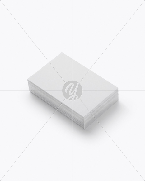 Business Cards Mockup - Half Side View (High-Angle Shot)