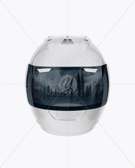 Moto GP Helmet Mockup - Front View Moto GP Helmet Mockup - Front View