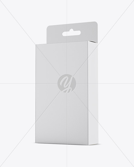 Paper Box Mockup - Half Side View