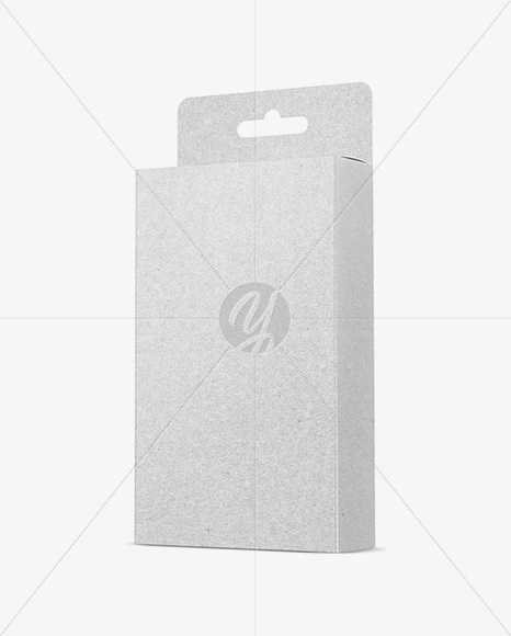 Kraft Box Mockup - Half Side View