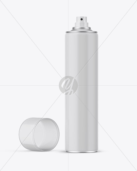 Opened Matte Spray Bottle With Transparent Cap Mockup