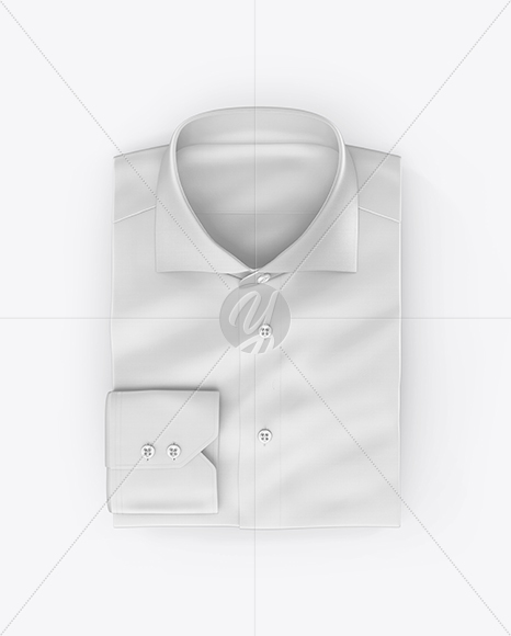 Folded Shirt With Label Mockup - Top View